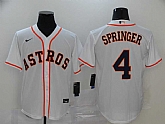 Astros 4 George Springer White 2020 Nike Cool Base Jersey,baseball caps,new era cap wholesale,wholesale hats